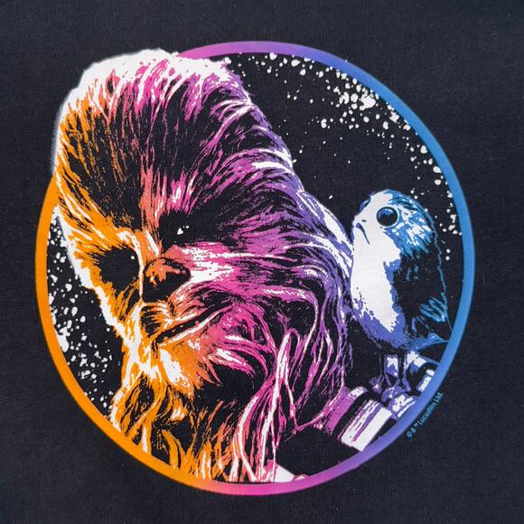 Abercrombie kids Black Chewbacca graphic Star Wars shirt size 5/6 - Picture 4 of 6